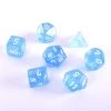 Chessex Borealis Sky Blue/White Polyhedral 7 Die Set Dice 2 Chessex Borealis Sky Blue/White Polyhedral 7 Die Set Dice