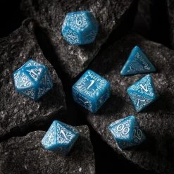 Q-Workshop Tabletop Elvish Glacier/White Dice Set