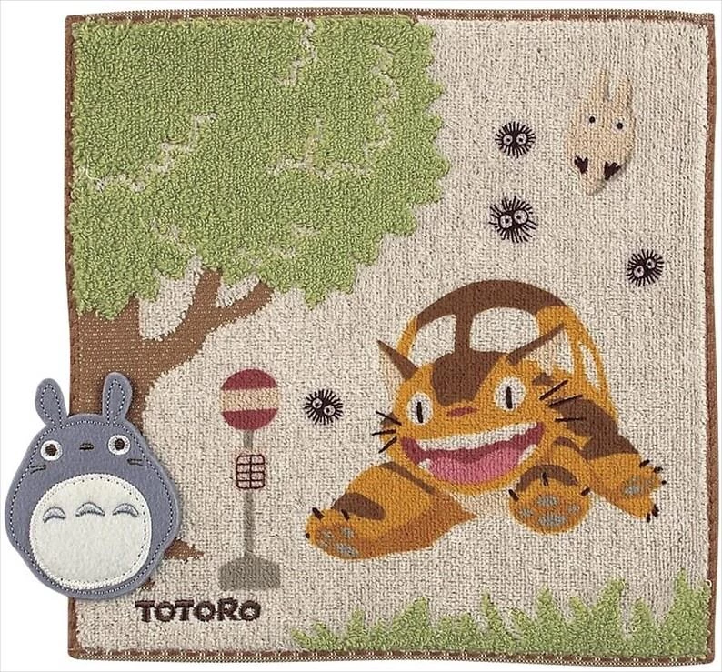 Studio Ghibli Totoro Tea Towel - Catbus 3 Studio Ghibli Totoro Tea Towel - Catbus