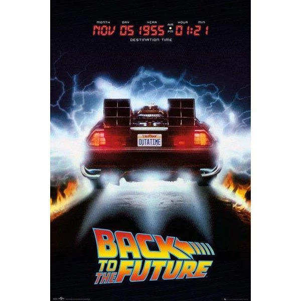 Back To The Future BTTF Delorean Poster 4 Back To The Future BTTF Delorean Poster