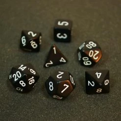 Tabletop Chessex Opaque Poly 7-Die Set - Black/White