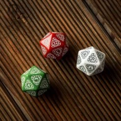 Q-Workshop D20 Level Counter Red & White Dice Tabletop