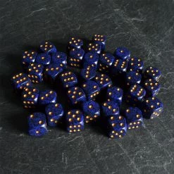 Chessex Speckled D6 Set Of 36 Golden Cobalt
