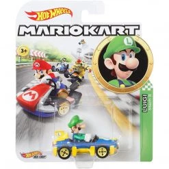 Super Mario Gaming Hot Wheels: Mario Kart - Luigi Mach 8 Figurine