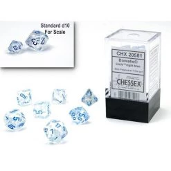 Chessex Mini-Poly 7 Borealis Ice/Blue 9 Chessex Mini-Poly 7 Borealis Ice/Blue