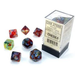 Chessex Tabletop Nebula Primary/Blue 7-Die Set 8 Chessex Tabletop Nebula Primary/Blue 7-Die Set