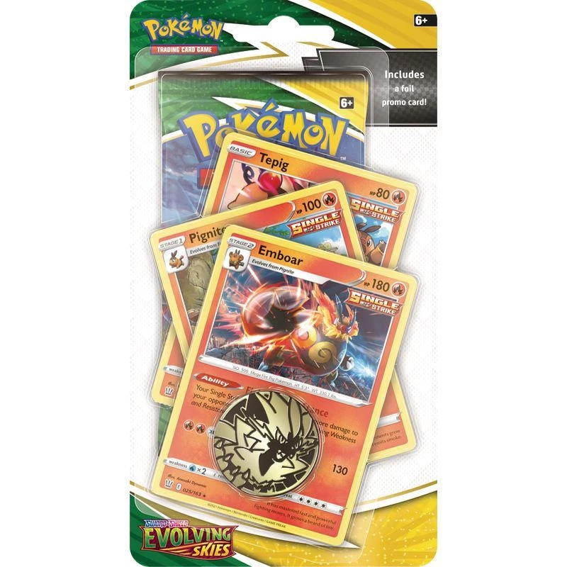 Pokemon TCG: Evolving Skies Premium Checklane Blister - Emboar Anime & Manga 4 Pokemon TCG: Evolving Skies Premium Checklane Blister - Emboar Anime & Manga
