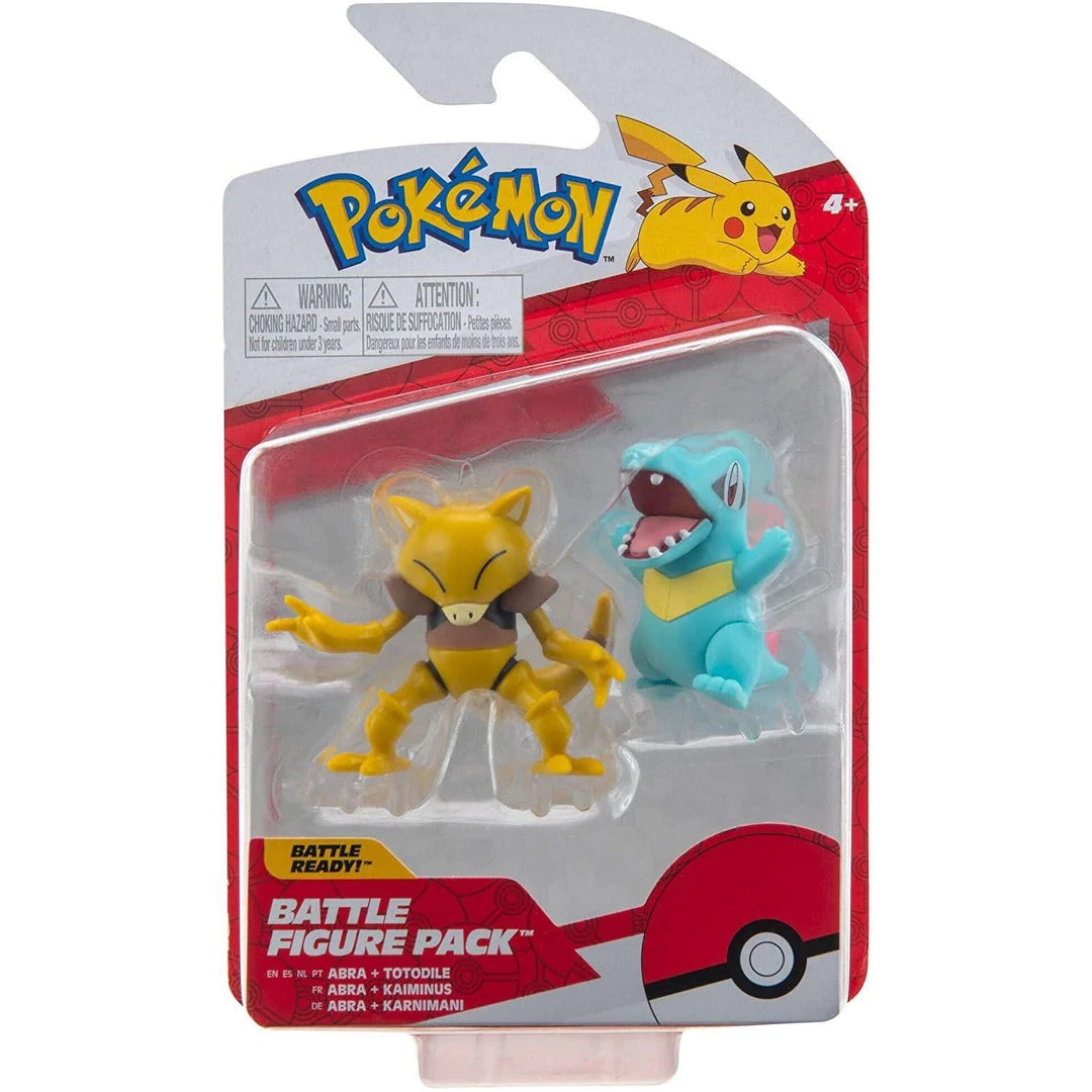 Pokemon Battle Figures - Totodile & Abra Anime & Manga 4 Pokemon Battle Figures - Totodile & Abra Anime & Manga