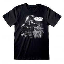 Film & TV The Mandalorian - Unisex 'The Mandalorian' Black And White T