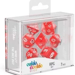 Oakie Doakie Dice Oakie Doakie - Translucent Red RPG Dice Set