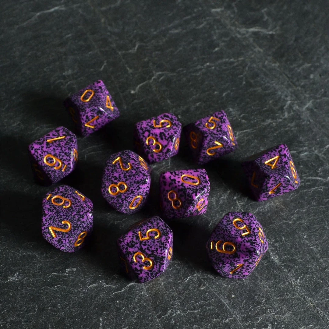 Chessex Tabletop Speckled D10 Hurricane Set 3 Chessex Tabletop Speckled D10 Hurricane Set