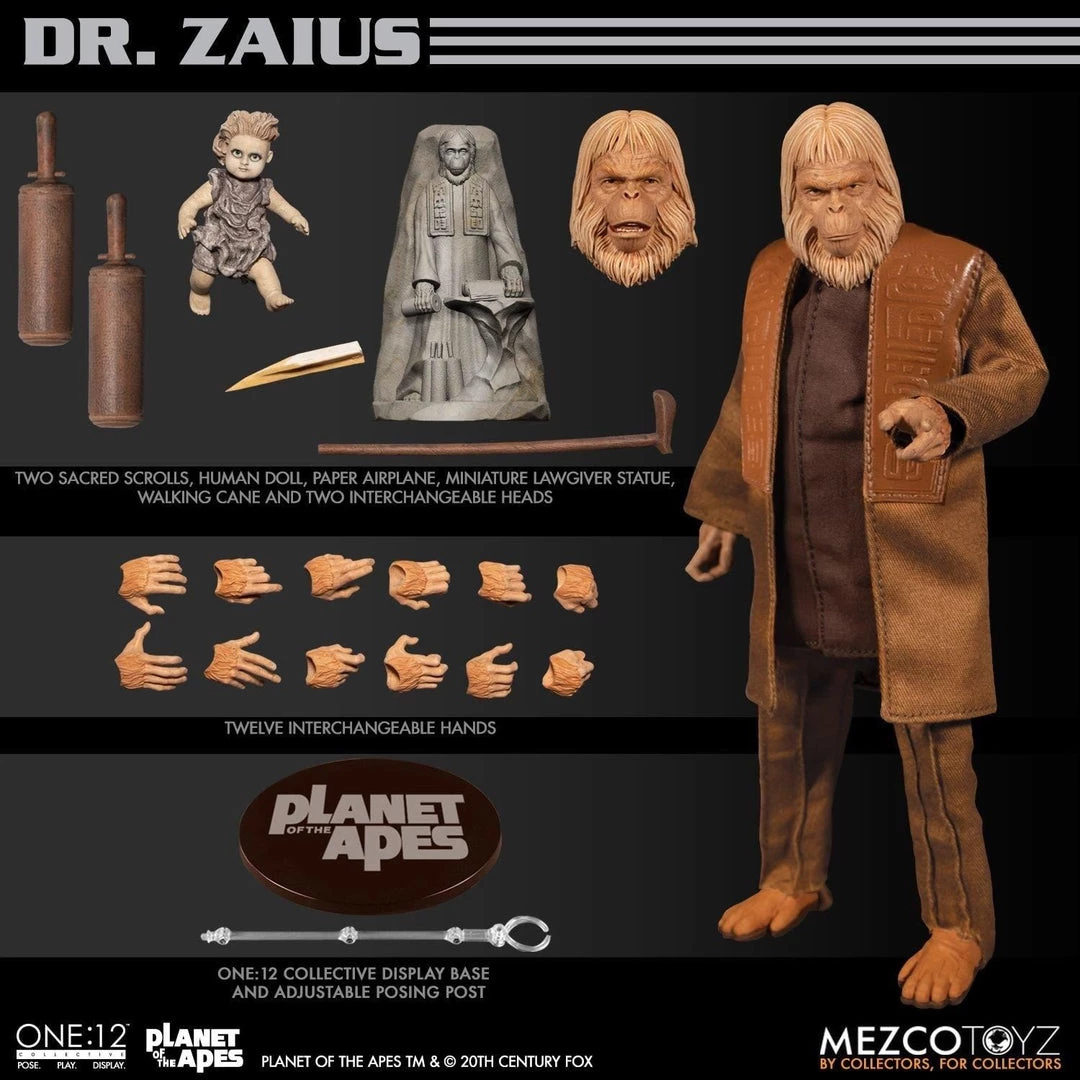Toys & Figures One:12 Collective - Planet Of The Apes (1968): Dr. Zaius 5 Toys & Figures One:12 Collective - Planet Of The Apes (1968): Dr. Zaius