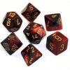 Chessex Tabletop Gemini Poly 7 Set Black-Red/Gold 1 Chessex Tabletop Gemini Poly 7 Set Black-Red/Gold