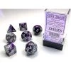 Chessex Tabletop Gemini Poly 7 Set Pur-steel/wh