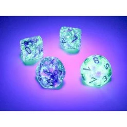 Chessex Nebula Oceanic/Gold Luminary Set Of Ten D10s Tabletop