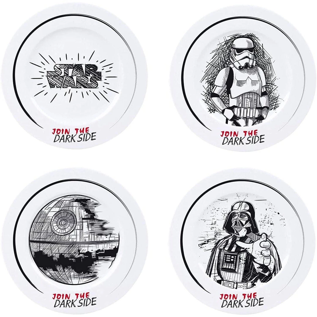 Star Wars Join The Dark Side Plate Set Film & TV 8 Star Wars Join The Dark Side Plate Set Film & TV