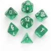Chessex Tabletop Translucent Green/White Polyhedral 7 Die Set