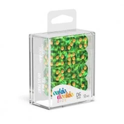 Oakie Doakie Dice Oakie Doakie 16mm D6 Set Of 12 - Gemdice, Jungle Tabletop