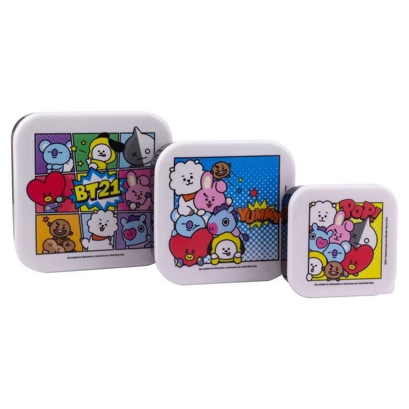 BTS BT21 Set Of 3 Snack Boxes Home & Gifts 4 BTS BT21 Set Of 3 Snack Boxes Home & Gifts