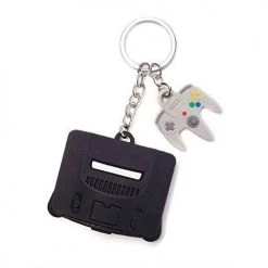 Nintendo N64 & Controller Rubber Keychain Gaming
