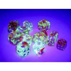 Chessex Nebula Red/Silver 16mm D6 Dice Block (12 Dice)