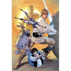 Star Wars No.1 - Exclusive Lightsaber Silver Signed By Cover Artist Greg Land