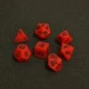 Chessex: Opaque Poly 7 Set - Red/Black