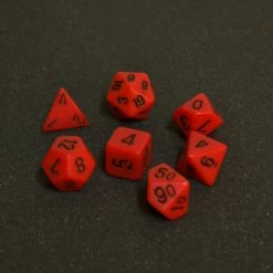 Chessex: Opaque Poly 7 Set - Red/Black